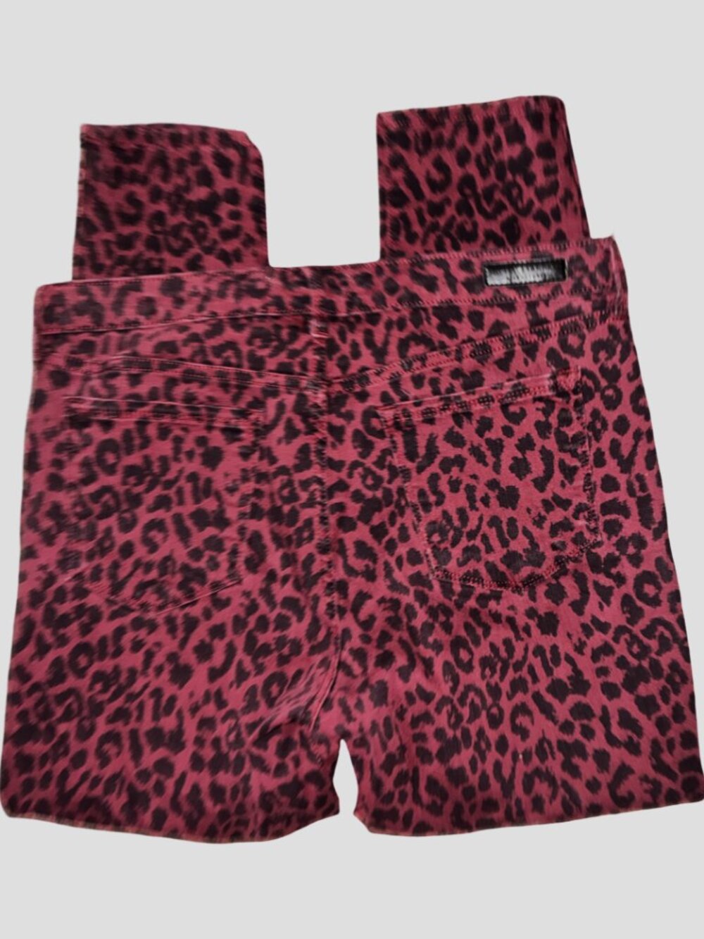 Sz.12*Social Standard*Burgundy/Black Animal-Print Skinny Jeans - Picture 6 of 6